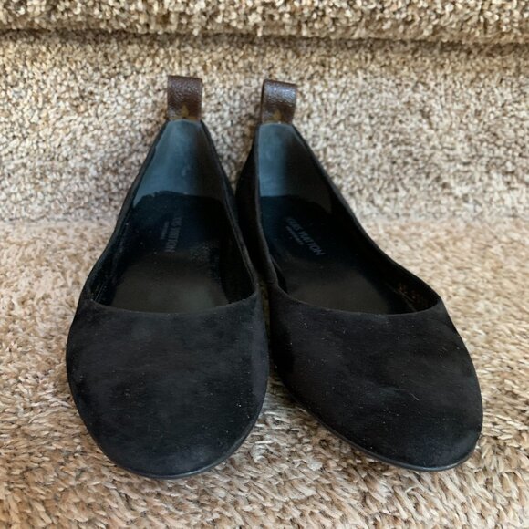 Louis Vuitton Uniform Women's Black Suede Ballerina Flats - Picture 5 of 16